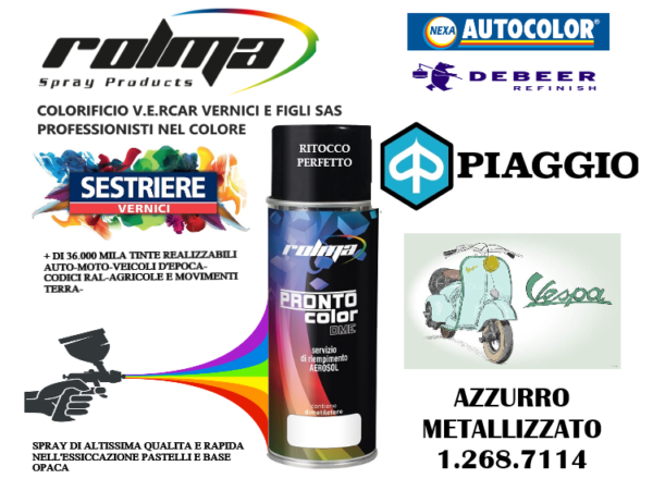 PIAGGIO - 1.268.7114 AZZURRO METALLIZZATO