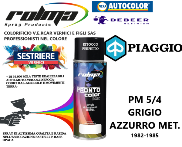 PIAGGIO - PM 5/4 GRIGIO AZZURRO METALLIZZATO
