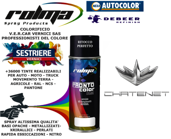 CHATENET - TUTTI I COLORI PER MODELLI AUTO