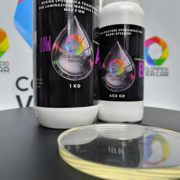 RESIN VER LOW - RESINA EPOSSIDICA BICOMPONENTE TRASPARENTE KIT - immagine 3