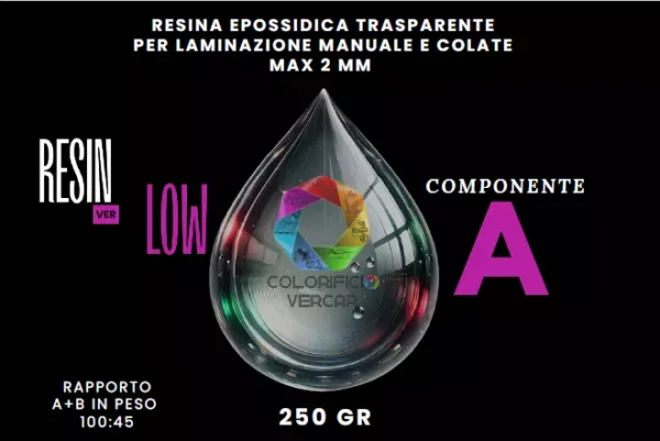 RESIN VER LOW - RESINA EPOSSIDICA BICOMPONENTE TRASPARENTE KIT - immagine 12