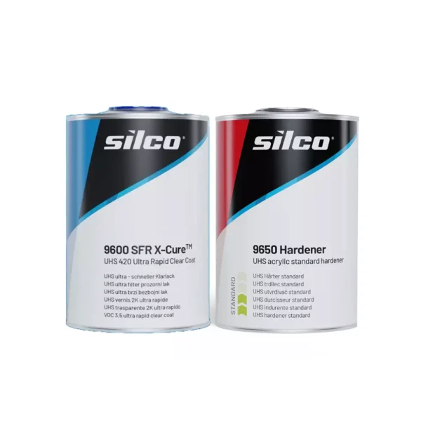 SILCO- KIT TRASPARENTE 1:1 9600 SFR X-CURE LT 1+ CATALIZZATORE 9650 UHS LT 1 - immagine 3